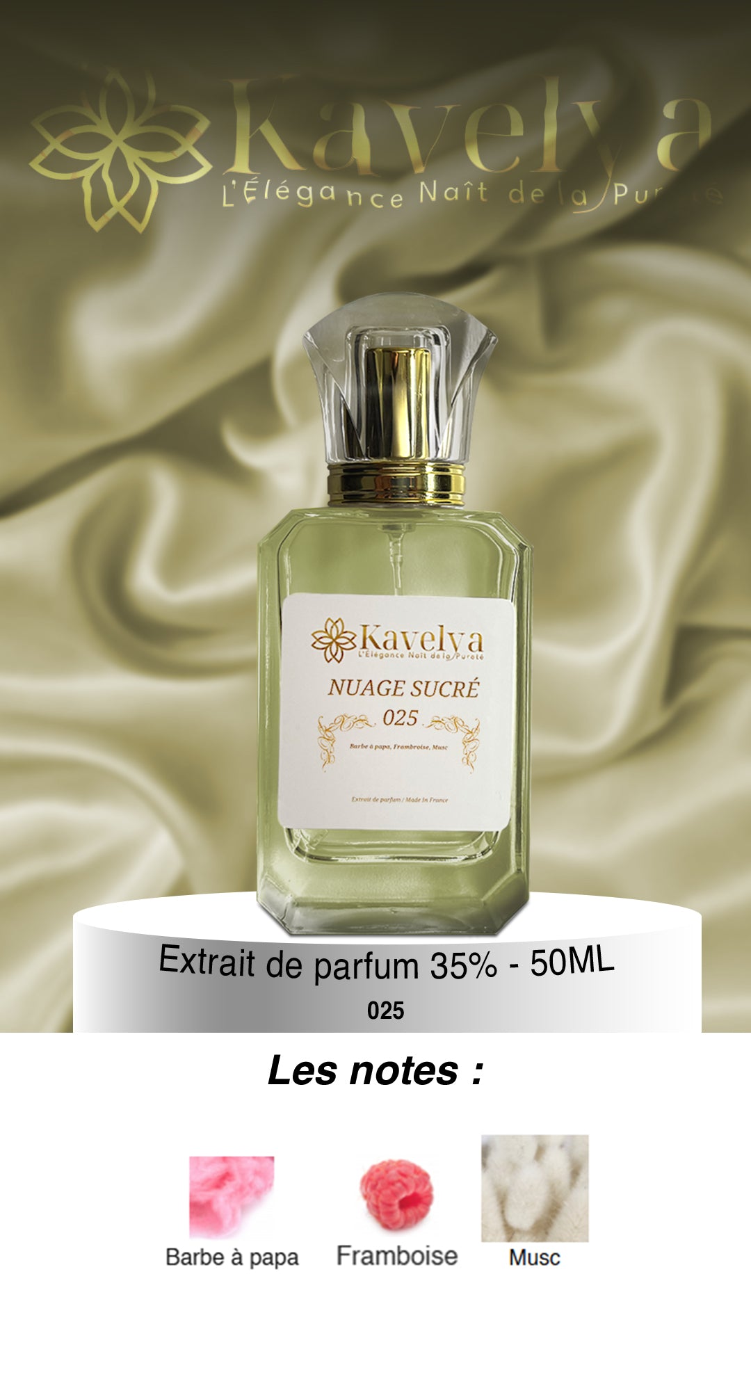 Parfum n°025 nuage sucré, Extrait de Parfum, 50mL
