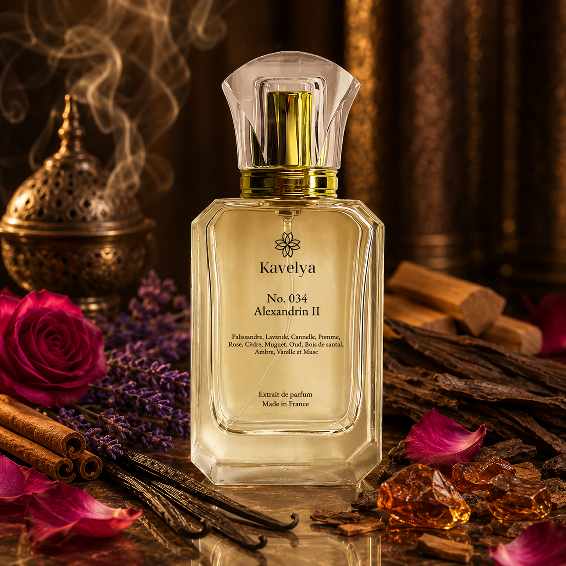 Packaging Alexandrin II 034 parfum de luxe Made in France fragrance orientale boisée florale élégante