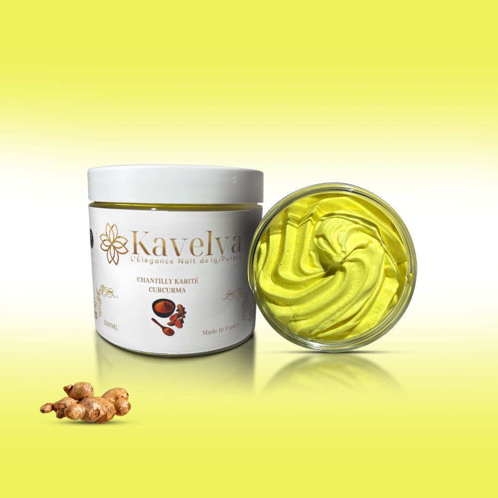 Chantilly corporelle au curcuma KAVELYA 200ml soin hydratant unifiant naturel