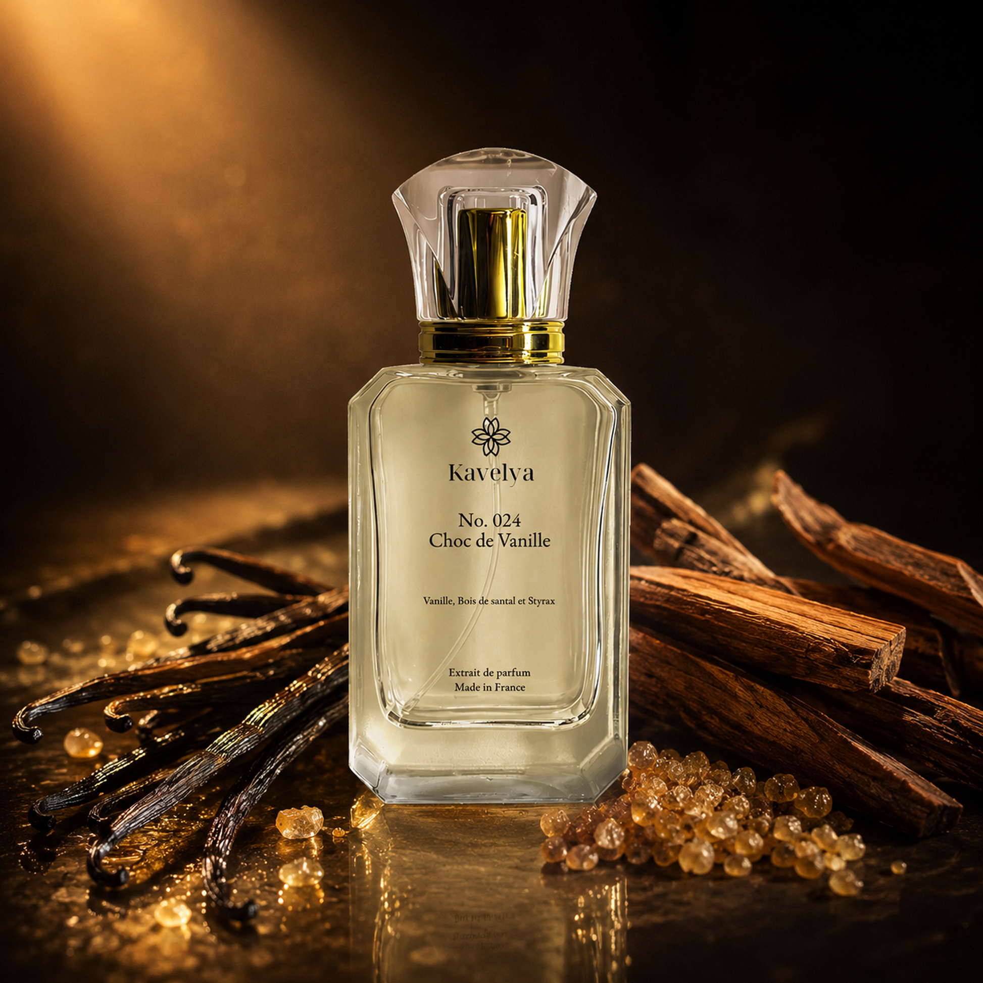 Packaging Choc de Vanille 024 parfum de luxe Made in France fragrance gourmande vanillée