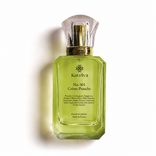 Crème Pistache 001 – Extrait de Parfum Gourmand Boisé Mixte Longue Tenue | Inspiration Yum Pistachio Gelato 33 – Kayali