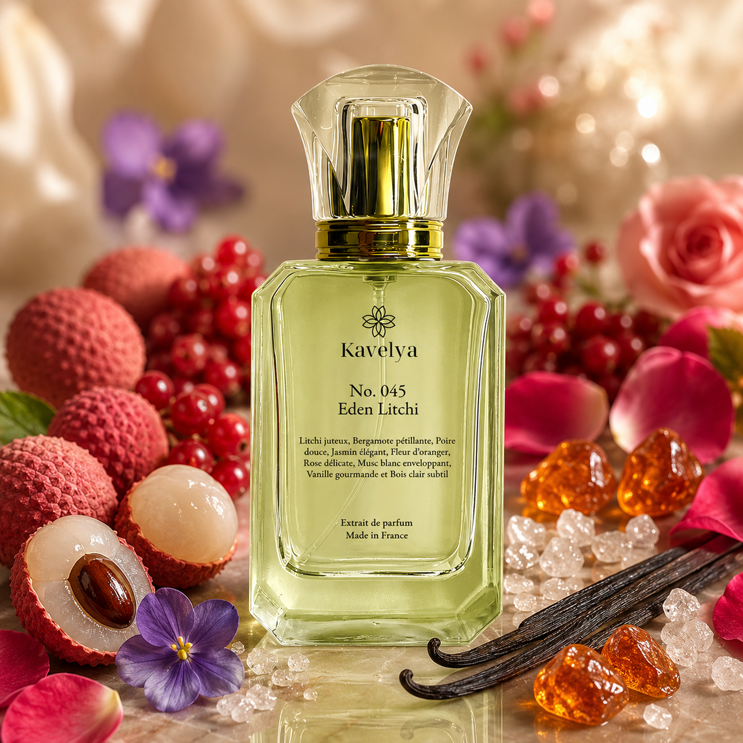 Eden Litchi 045 – Fruity Unisex Extrait de Parfum | Kavelya
