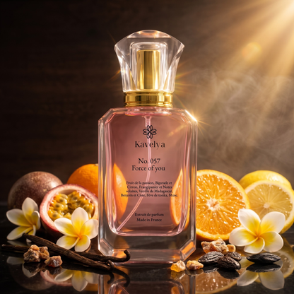 Force Of You 057 parfum de luxe fabrication française fragrance tropicale fruitée solaire vanillée