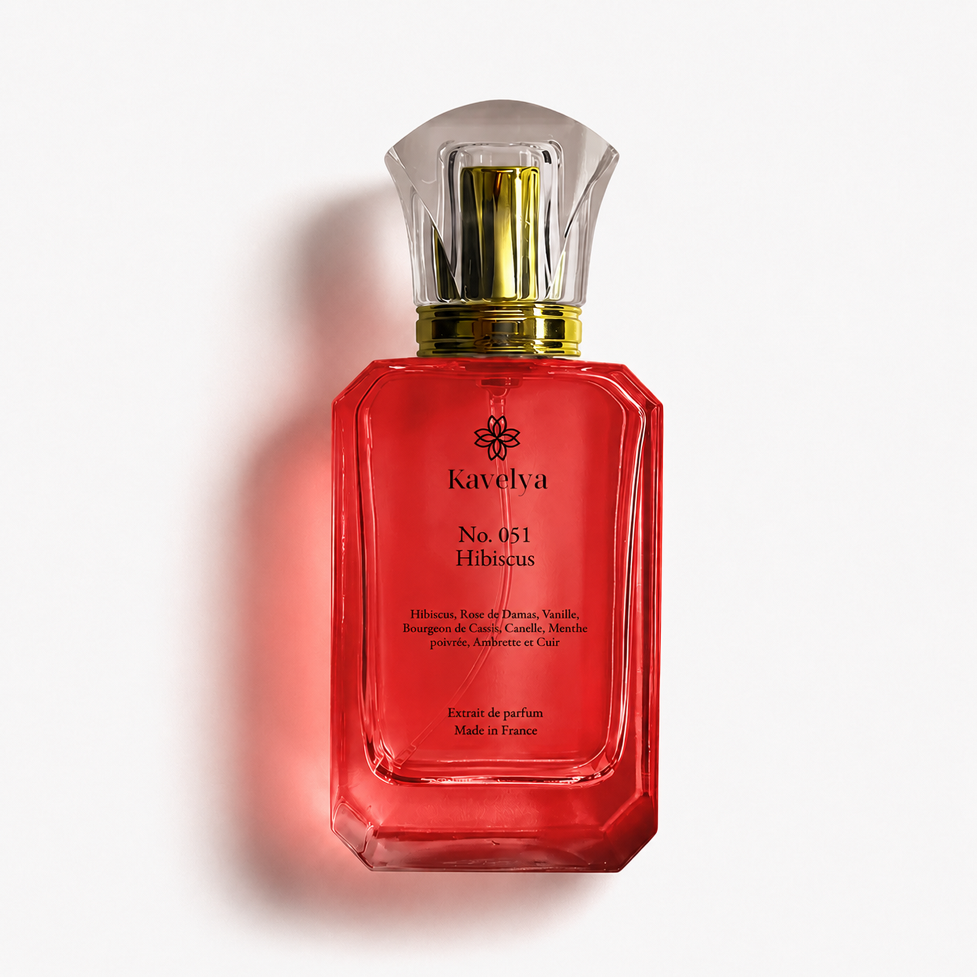 Hibiscus 051 Extrait de Parfum Mixte floral rose vanillé puissant longue tenue Made in France
