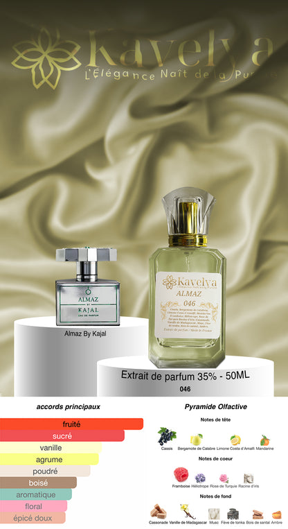 Parfum Almaz Kajal accords fruités sucrés