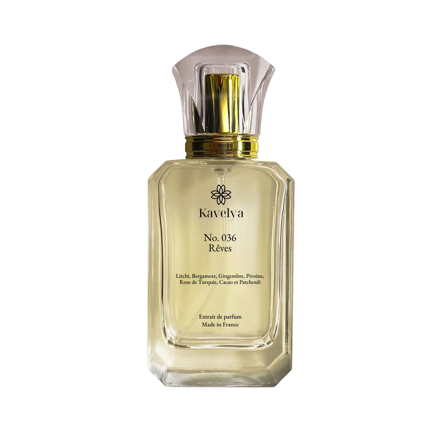 Rêves 036 parfum haut de gamme litchi bergamote gingembre sillage floral fruité longue tenue Made in France