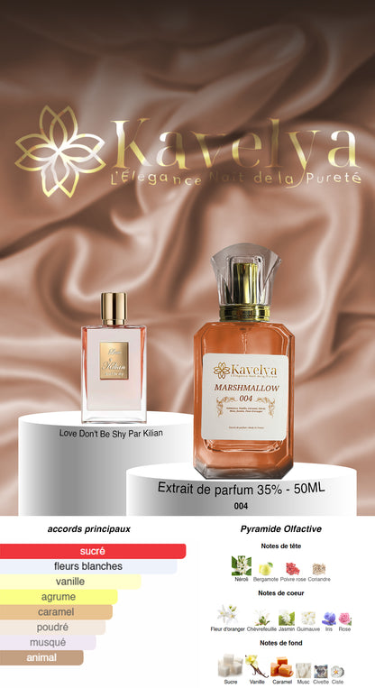 Marshmallow 004 extrait de parfum gourmand mixte Kavelya Made in France