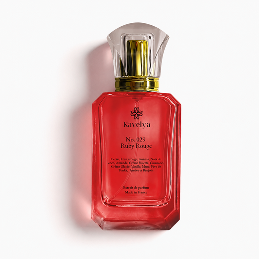 Ruby Rouge 029 Extrait de Parfum Mixte fruité gourmand longue tenue Made in France
