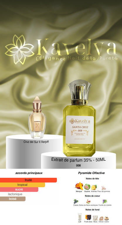 Santa Cruz 008 extrait de parfum fruité mixte Kavelya Made in France
