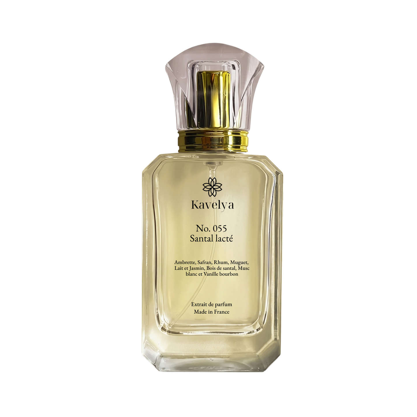 Santal Lacté 055 parfum haut de gamme bois de santal lait musc blanc vanille longue tenue Made in France
