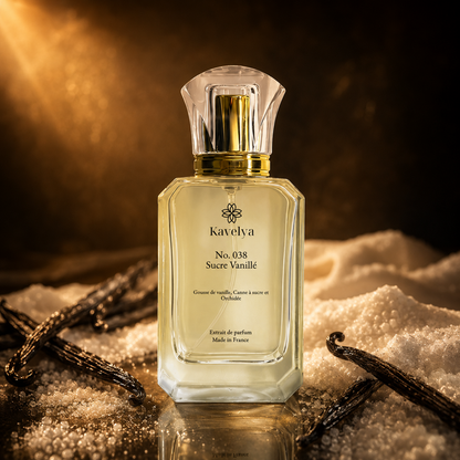 Packaging Sucre Vanillé 038 parfum de luxe Made in France fragrance gourmande vanillée sucrée