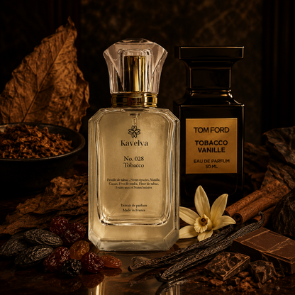 Packaging Tobacco 028 parfum de luxe Made in France fragrance orientale gourmande épicée élégante