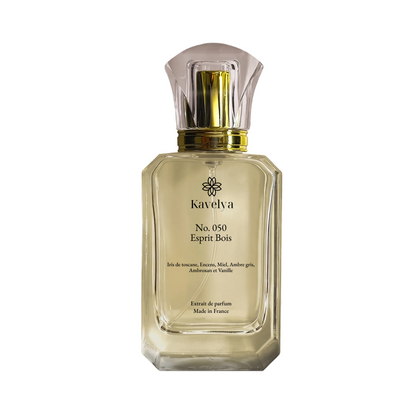 Esprit Bois 050 parfum haut de gamme iris encens vanille bois précieux sillage ambré longue tenue Made in France