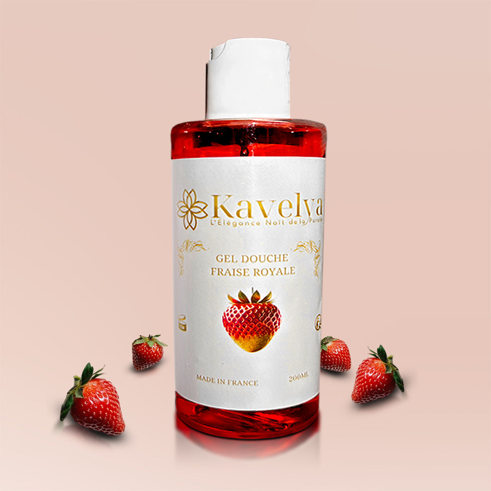 Gel douche artisanal Fraise Royale 200ml parfum fraise