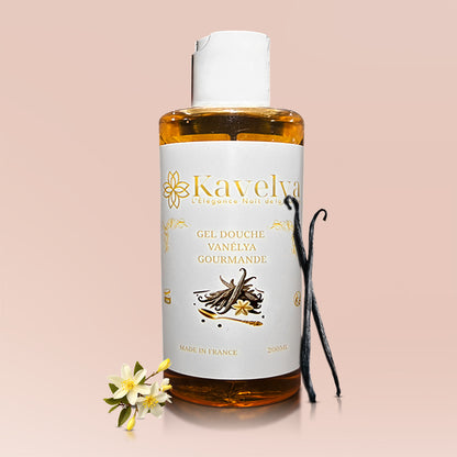 Gel douche artisanal Vanélya Gourmande 200ml parfum vanille