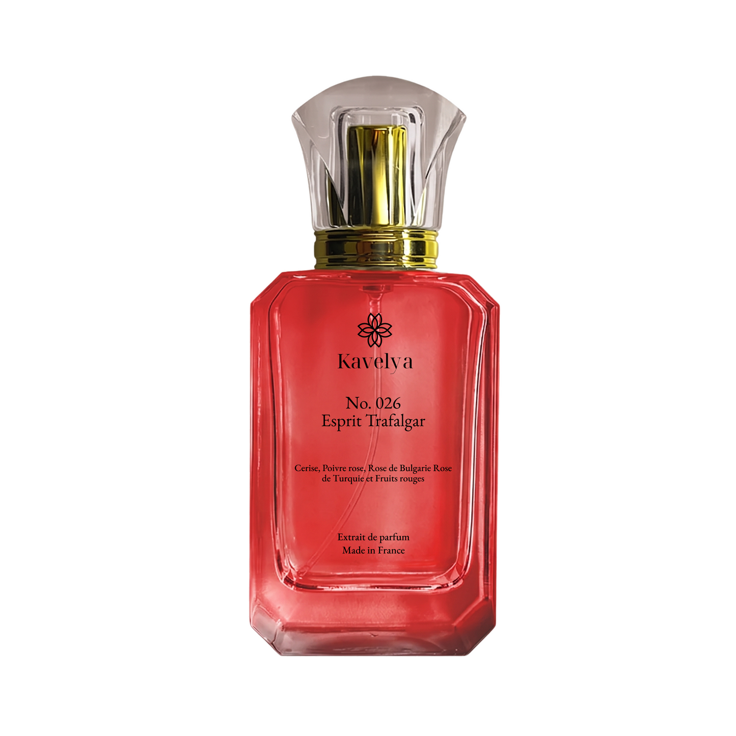 Esprit Trafalgar 026 parfum haut de gamme poivre rose rose de Bulgarie fruits rouges longue tenue Made in France
