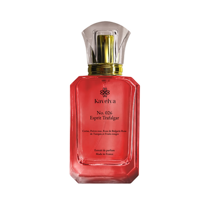 Esprit Trafalgar 026 parfum haut de gamme poivre rose rose de Bulgarie fruits rouges longue tenue Made in France