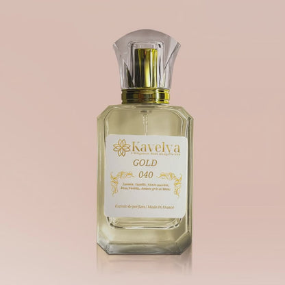 Flacon parfum gourmand ambré vanillé Gold 040
