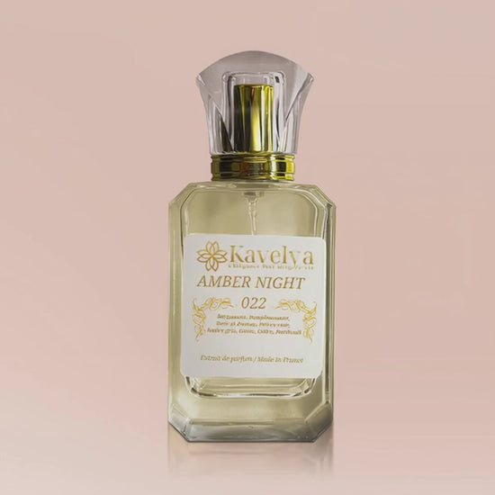 Flacon parfum ambré floral boisé Amber Night 022