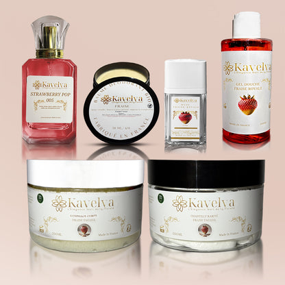 cosmétiques parfum fraise produits corps gourmands